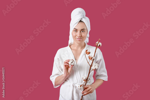 Beautiful young woman with ...