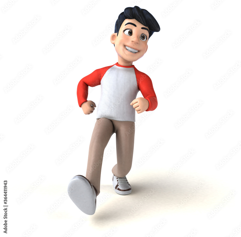 Fun 3D Asian teenager with a manga style Fun 3D Asian teenager with a manga style