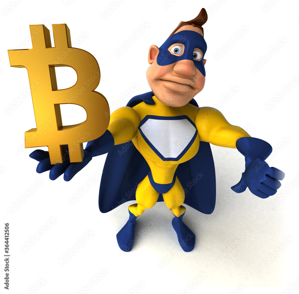 Fun superhero - 3D Illustration Fun superhero - 3D Illustration