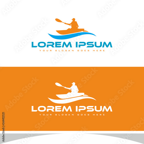 Water sport, kayak logo design inspiration