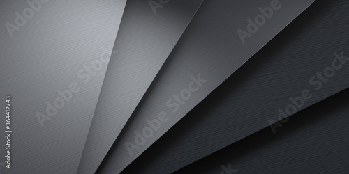 Mockup of dark gray stacked cards - 3D illustration