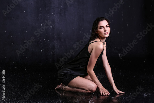 Beautiful young woman and d...