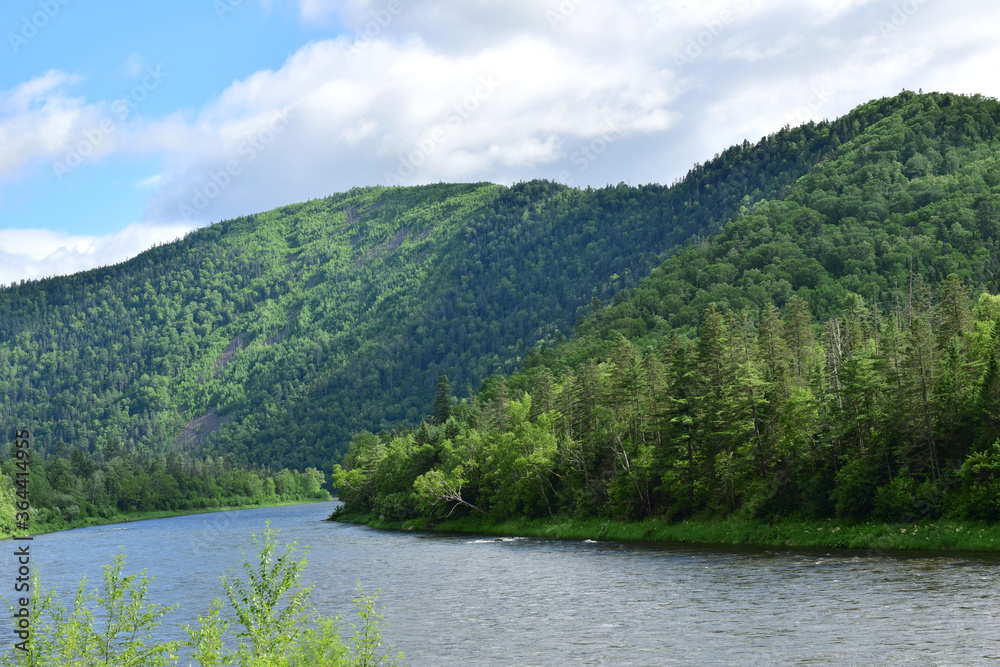 River among green hills. Sikhote-Alin.