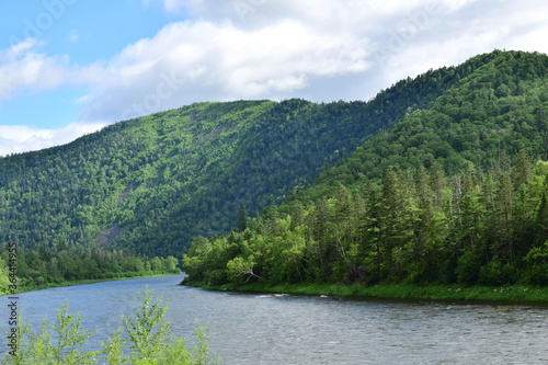 River among green hills. Sikhote-Alin.