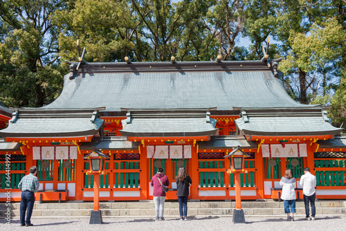 Kumano Hayatama Taisha Shrine in Shingu, Wakayama, Japan. It is part of the 