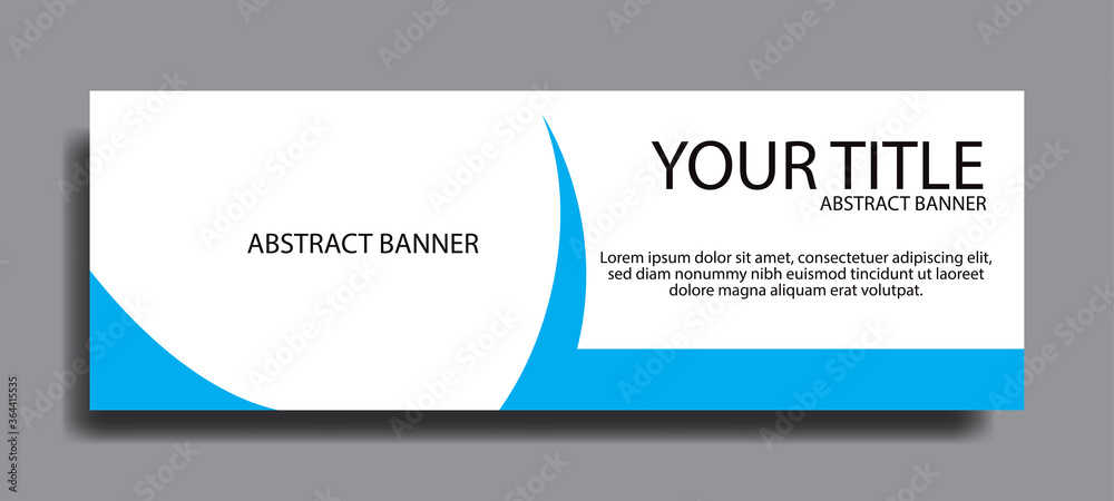 Blue abstract elegant banner. Design template vector