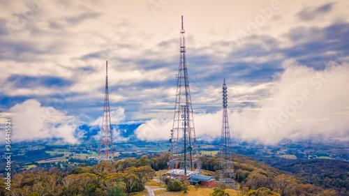 Communication towers on Mount Canobolas in the New South Wales regional town of Orange photo