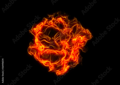 火の玉の3Dイラスト