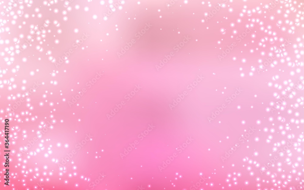 Light Pink, Yellow vector pattern with night sky stars. Shining illustration with sky stars on abstract template. Pattern for astronomy websites.
