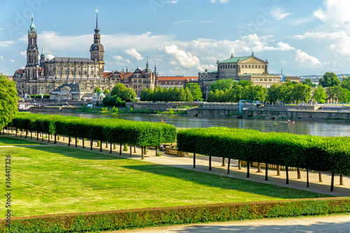 Dresden and Elbe river in Saxony