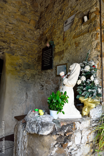 village of apricale, cave our lady of lourdes our lady of sollievo Imperia Italy photo