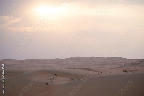 sunset in liwa desert