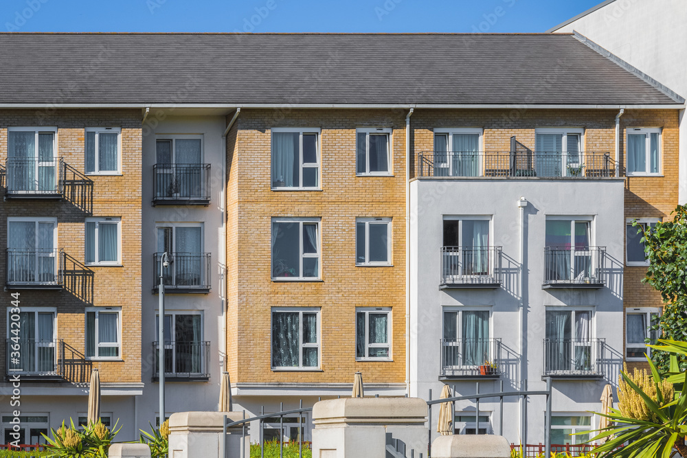 Facade of an apartment around Fulham in London