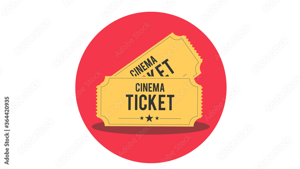  ticket icon. symbol in flat simple style