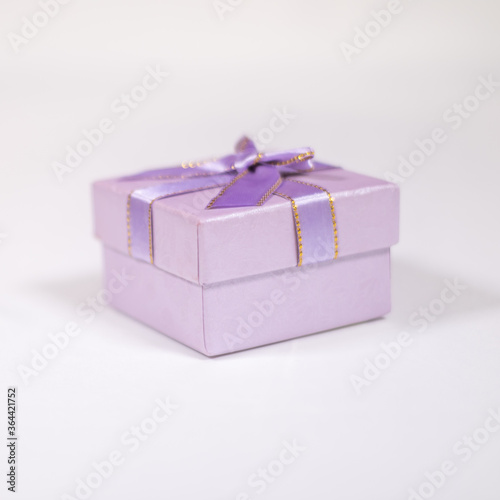 Multi-colored boxes with gifts on a white background.