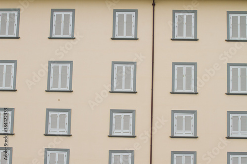 Houses in Livorno on the Ligurian Sea on the western coast of Tuscany, Italy