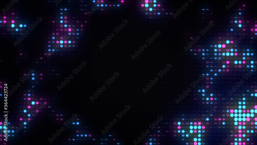 Flashing blue pink neon disco lights. Computer generated seamless loop absrtact background. 3D render seamless loop animation