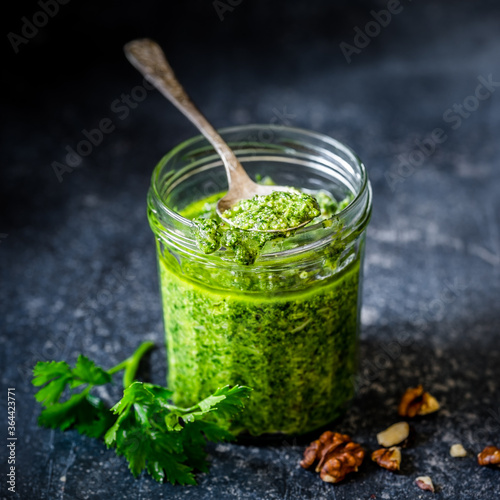 Fototapeta Naklejka Na Ścianę i Meble -  Parsley and Walnut Pesto