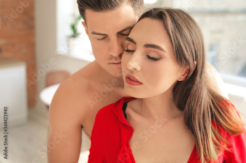 Passionate young couple in ...