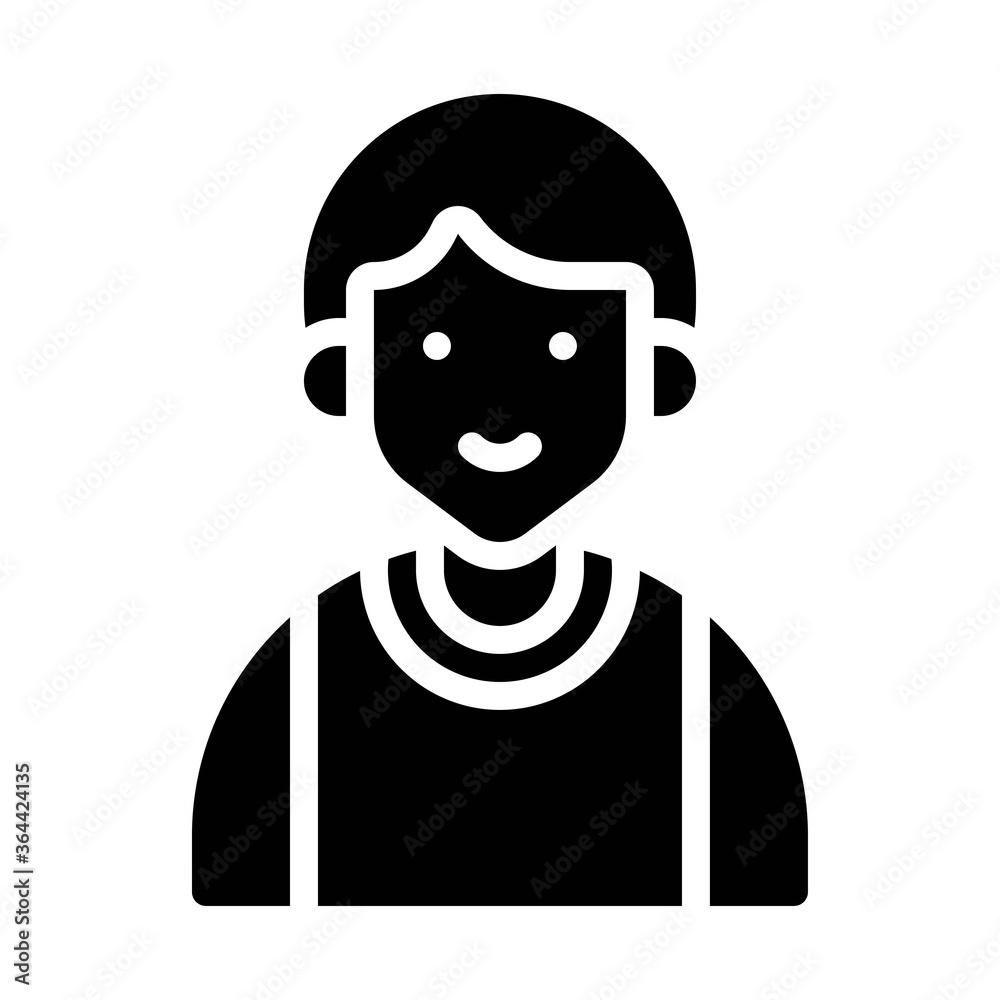 birthday related boy or avatar with cuite look and dress vector in solid design,