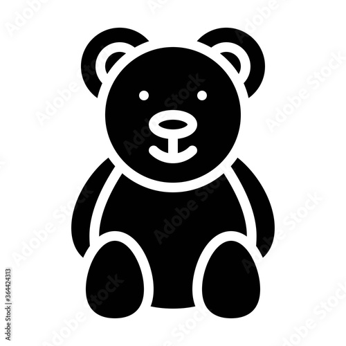 Fototapeta Naklejka Na Ścianę i Meble -  birthday or new born baby related teddy bear for gift vectors in solid design,