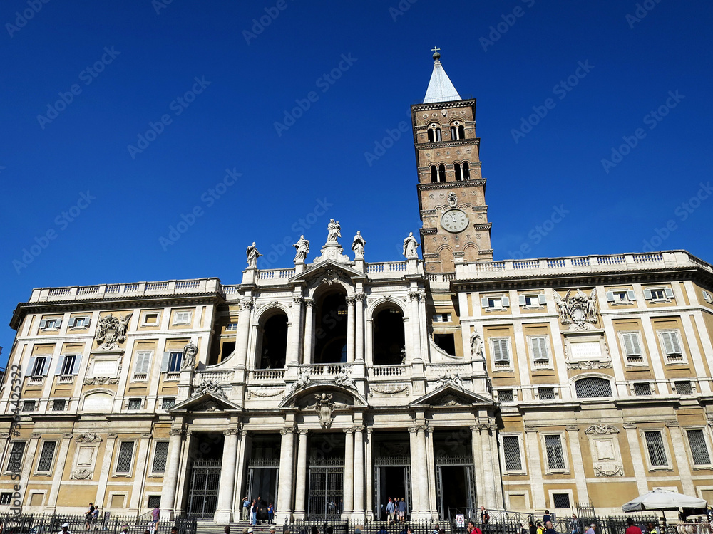 The Basilica di Santa Maria Maggiore in Rome, ITALY, the largest church in Rome dedicated to the Blessed Virgin Mary 