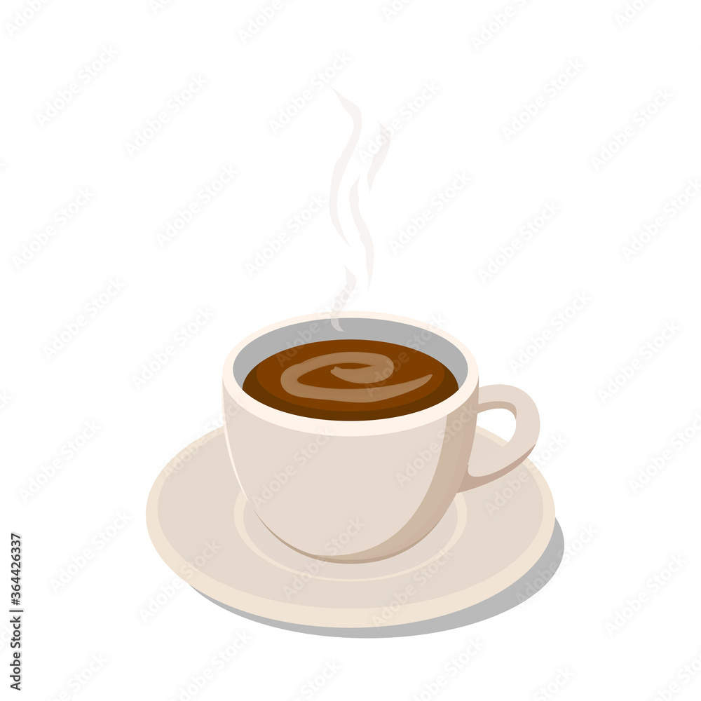 Obraz premium Coffee cup vector on white background. wallpaper. logo design.