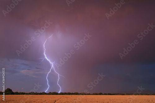 Lightning storm over Eloy, Arizona