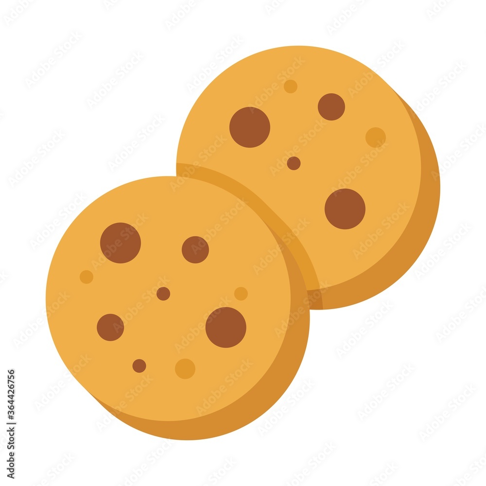 birthday or new born baby related chocolate chip biscuits with chocolate balls vectors in flat style, birthday or new born baby related chocolate chip biscuits with chocolate balls vectors in flat style,