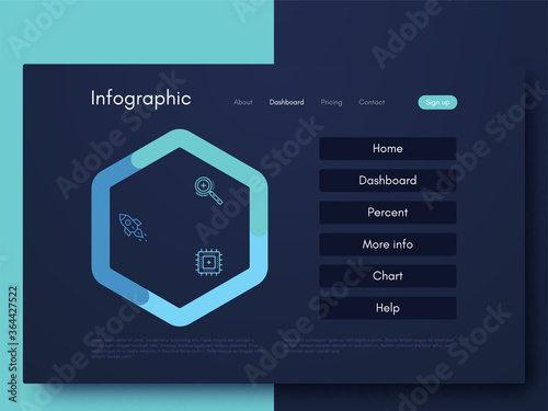 Vector graphic infographics. Template for creating mobile applications, workflow layout, diagram, banner, web design, business infographic reports