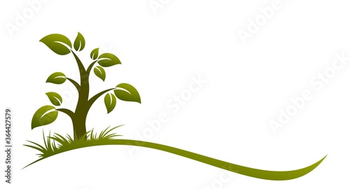 The stylized green forest symbol.
