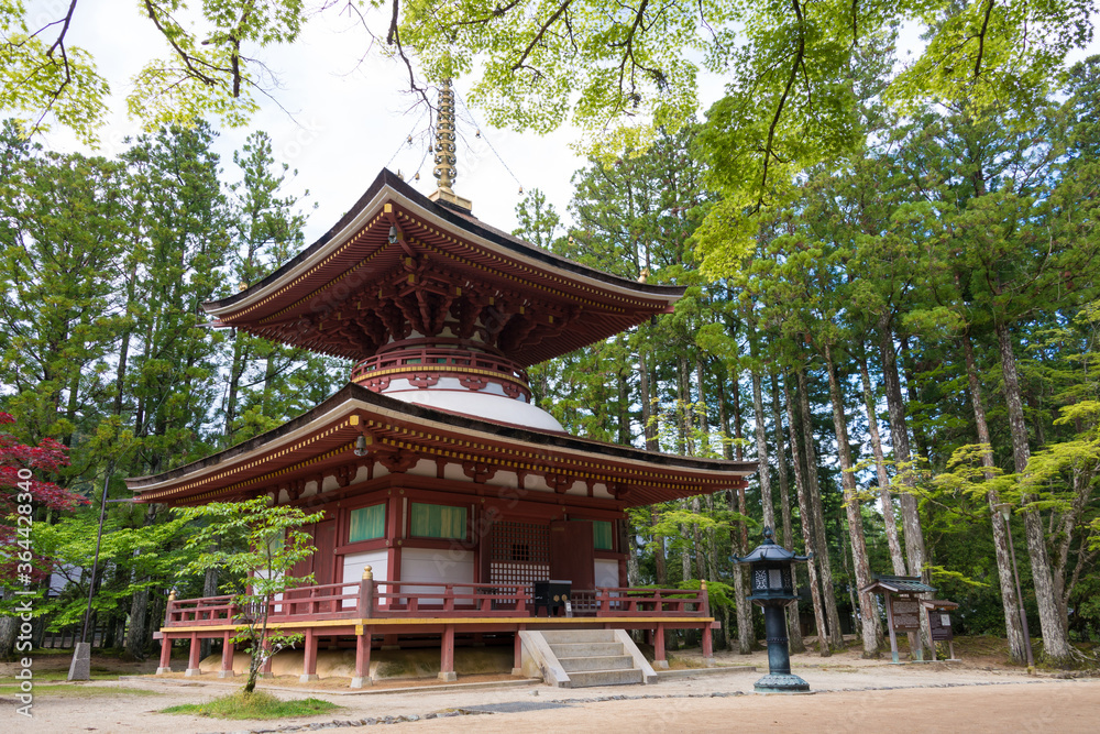 Kongobuji Temple in Koya, Wakayama, Japan. Mount Koya is UNESCO World Heritage Site- Sacred Sites and Pilgrimage Routes in the Kii Mountain Range.