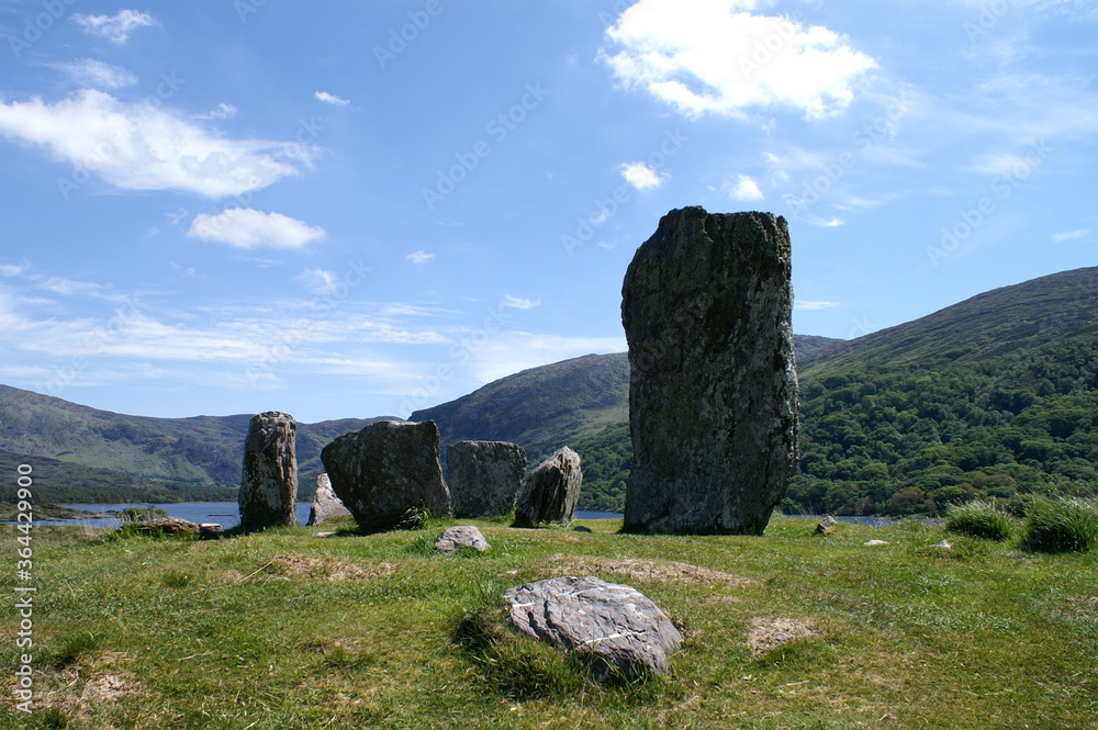 Uragh Stone Circle at Lough Inchiquin near Kenmare Ireland