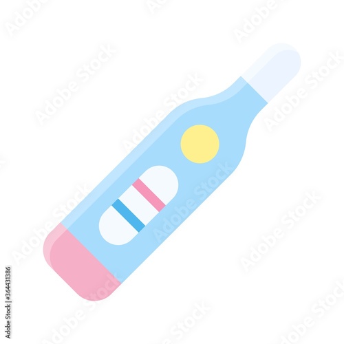 baby shower related medical thermometer for baby temperature check vector in flat style,