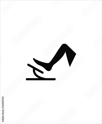 woman foot with break icon,vector best flat icon.