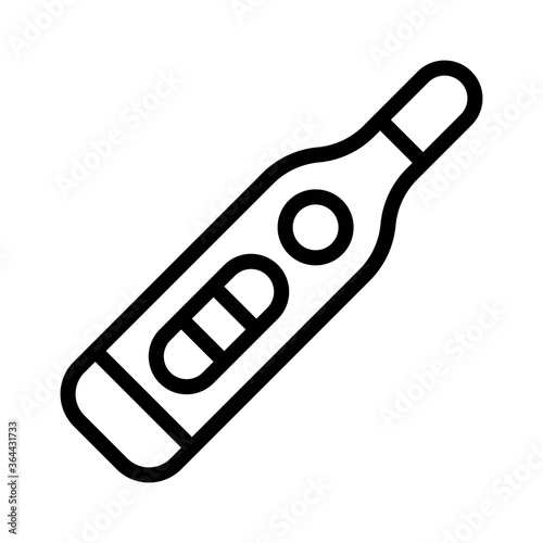 baby shower related medical thermometer for baby temperature check vector in lineal style,