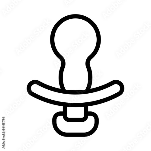baby shower related nipple or dummy for small kid or children vector in lineal style,