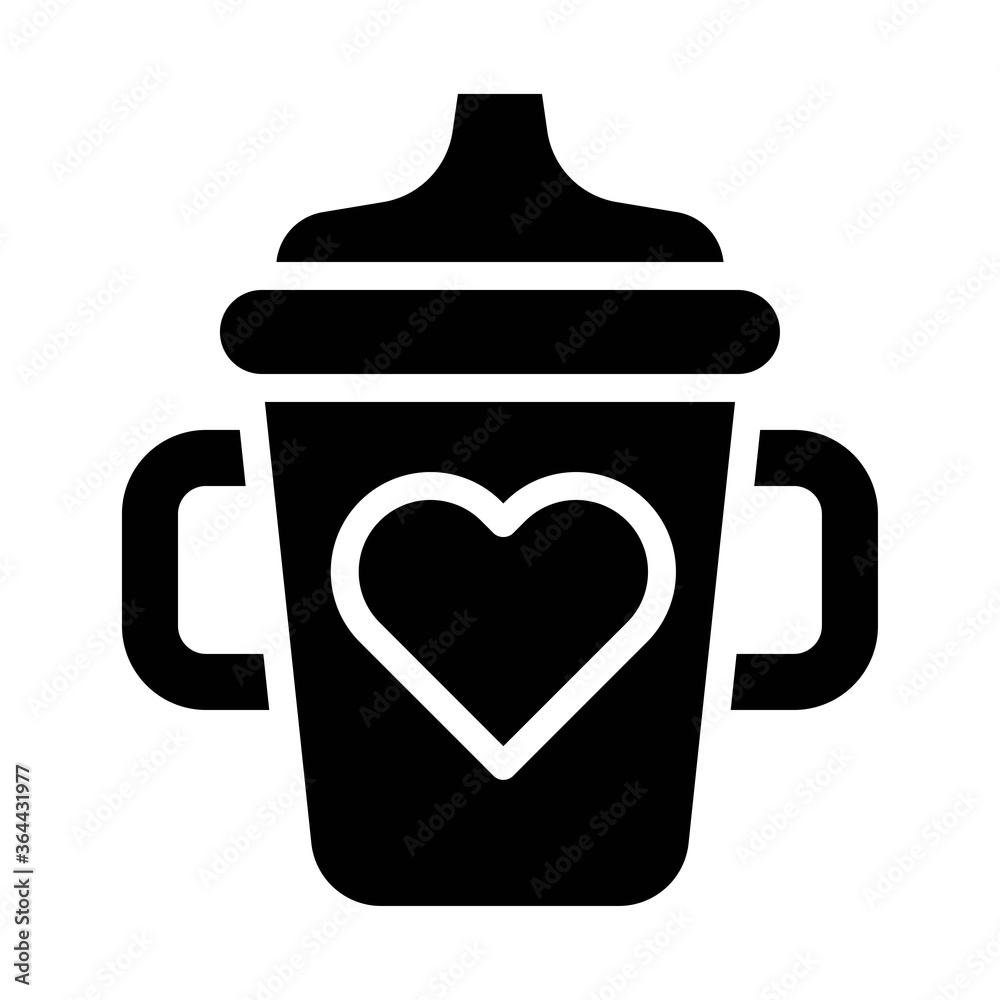 baby shower related heart on baby milk bottle or fedding bottle vector in solid design, baby shower related heart on baby milk bottle or fedding bottle vector in solid design,