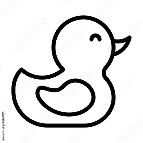 baby shower related cute rubber duck for small baby playing vector in lineal style,