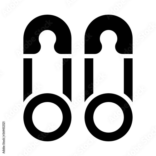 baby shower related safety pins for small kids safety vector in solid design,