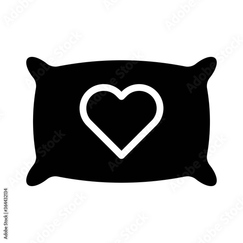 baby shower related heart on baby sleeping pillow or bedroom pillow vector in solid design,