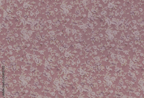 Vintage wrapping paper background with floral ornament. Extra large highly detailed image.