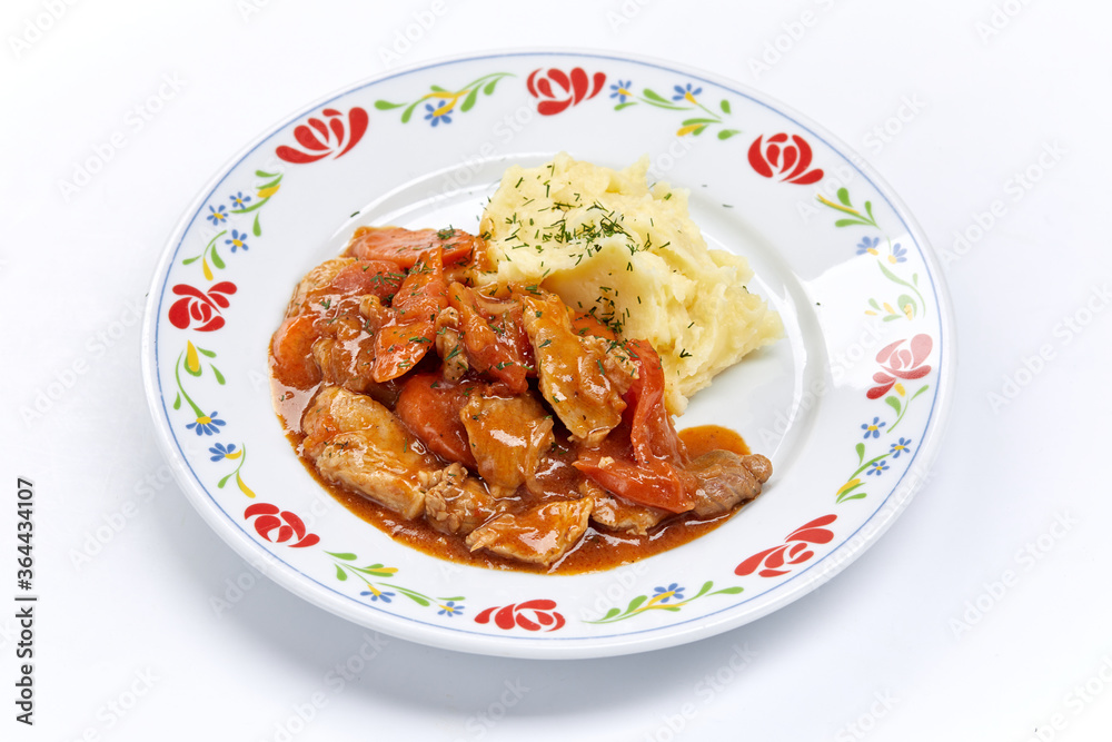 meat with mashed potato and vegetables meat with mashed potato and vegetables