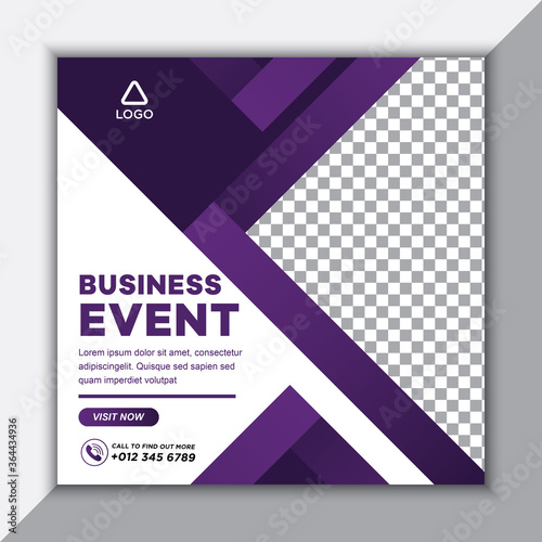 Business event social media post template