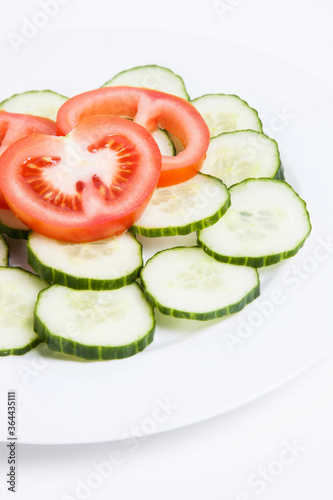 Greek Salad of tomato and cucumber