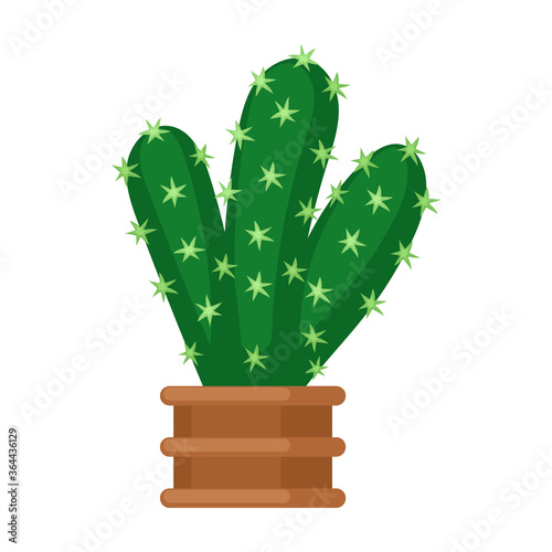 Houseplant cacti vector cartoon icon. Vector illustration cactus on white background. Isolated cartoon illustration icon houseplant cacti.