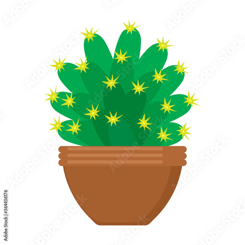 Houseplant cacti vector cartoon icon. Vector illustration cactus on white background. Isolated cartoon illustration icon houseplant cacti.