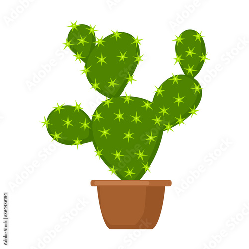 Houseplant cacti vector cartoon icon. Vector illustration cactus on white background. Isolated cartoon illustration icon houseplant cacti.