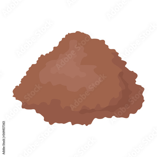 Cocoa bean isolated cartoon illustration icon. Vector illustration chocolate fruit on white background. Vector cartoon icon cocoa bean.