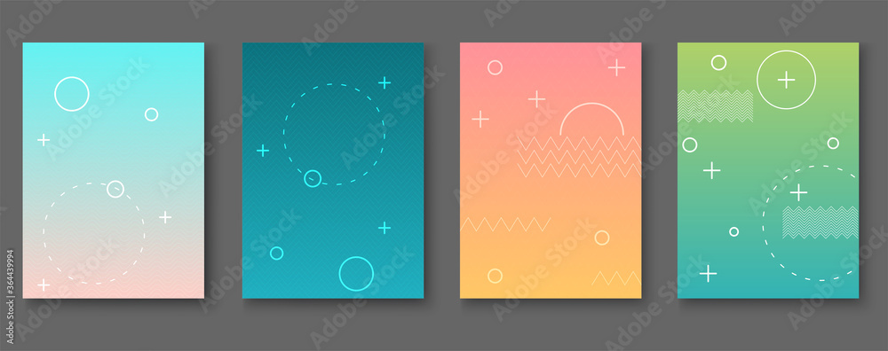 Geometric pattern vector background. Minimal covers design.with line texture for business brochure cover design. Gradient vector banner poster template. - obrazy, fototapety, plakaty 